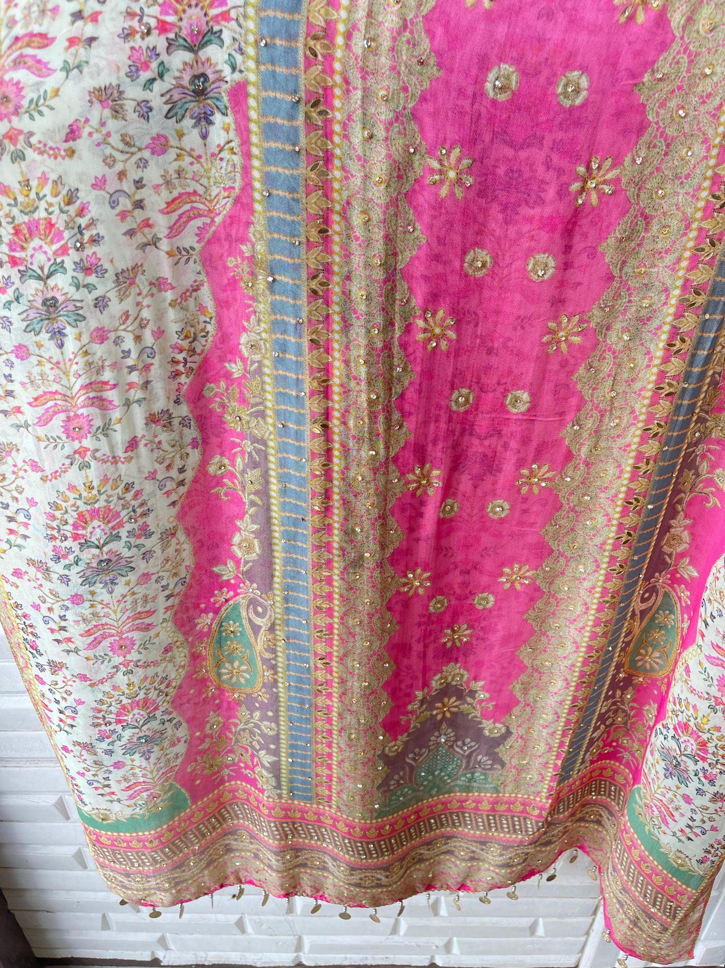 Organza unstitched ladies suit Rc17288