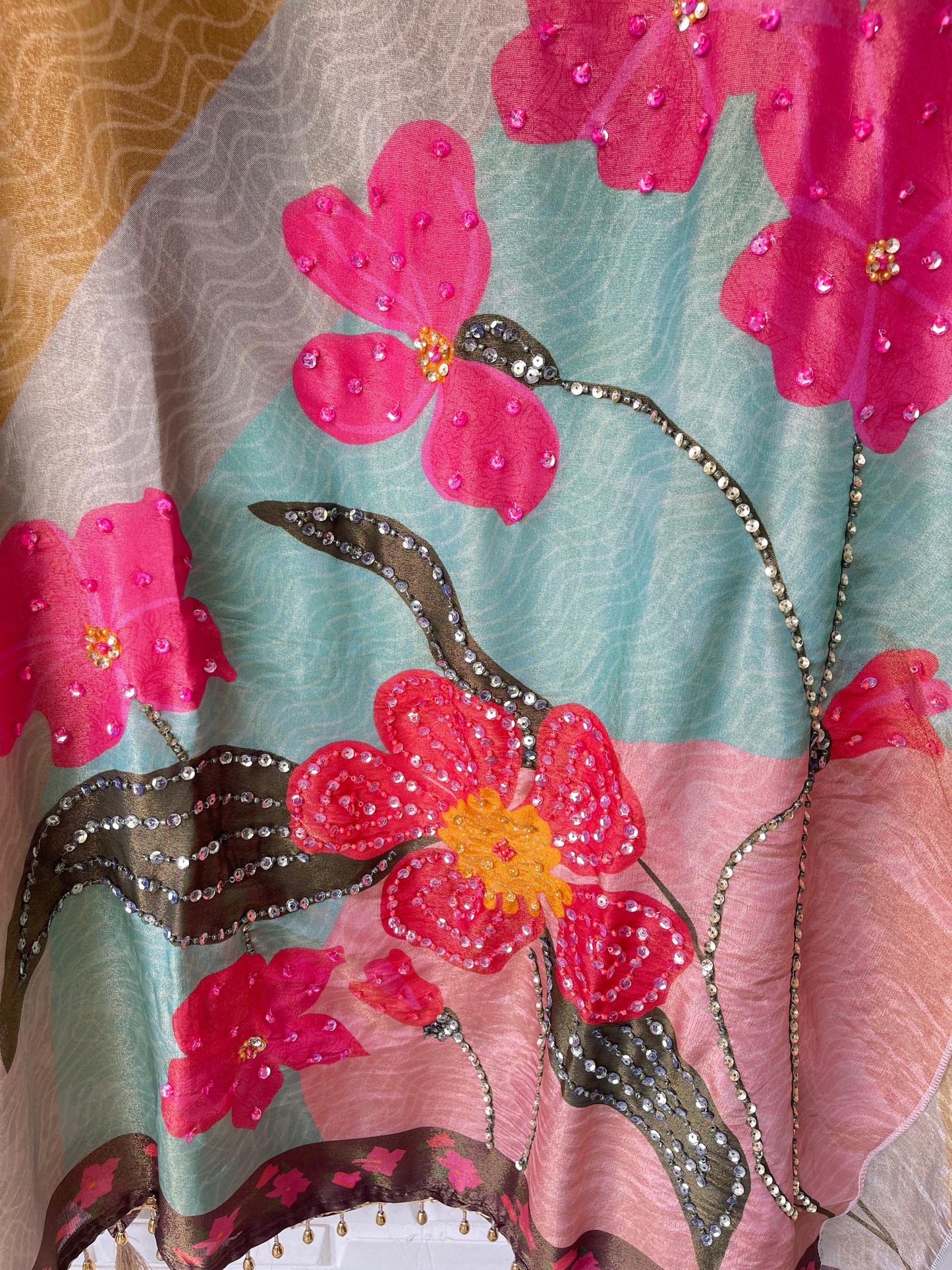 Shimmer silk unstitched ladies suit Rc17684