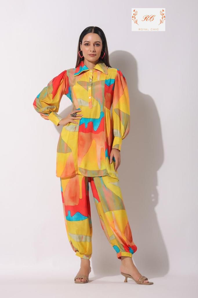 Pure Muslin Ready to Wear Co-ord Set Rc12142