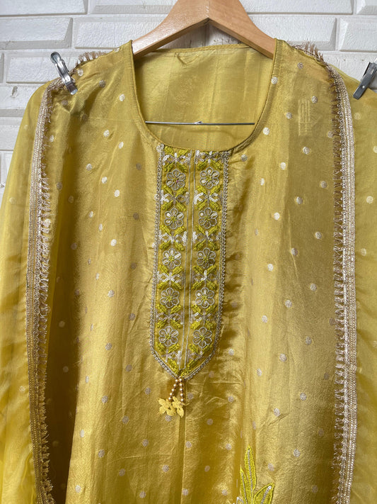 Shimmer banarasi silk unstitched ladies suit Rc17568 (b)