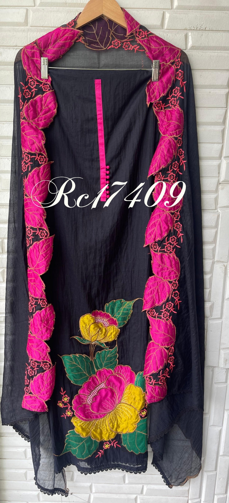 Mul chanderi unstitched ladies suit Rc17409 (a)