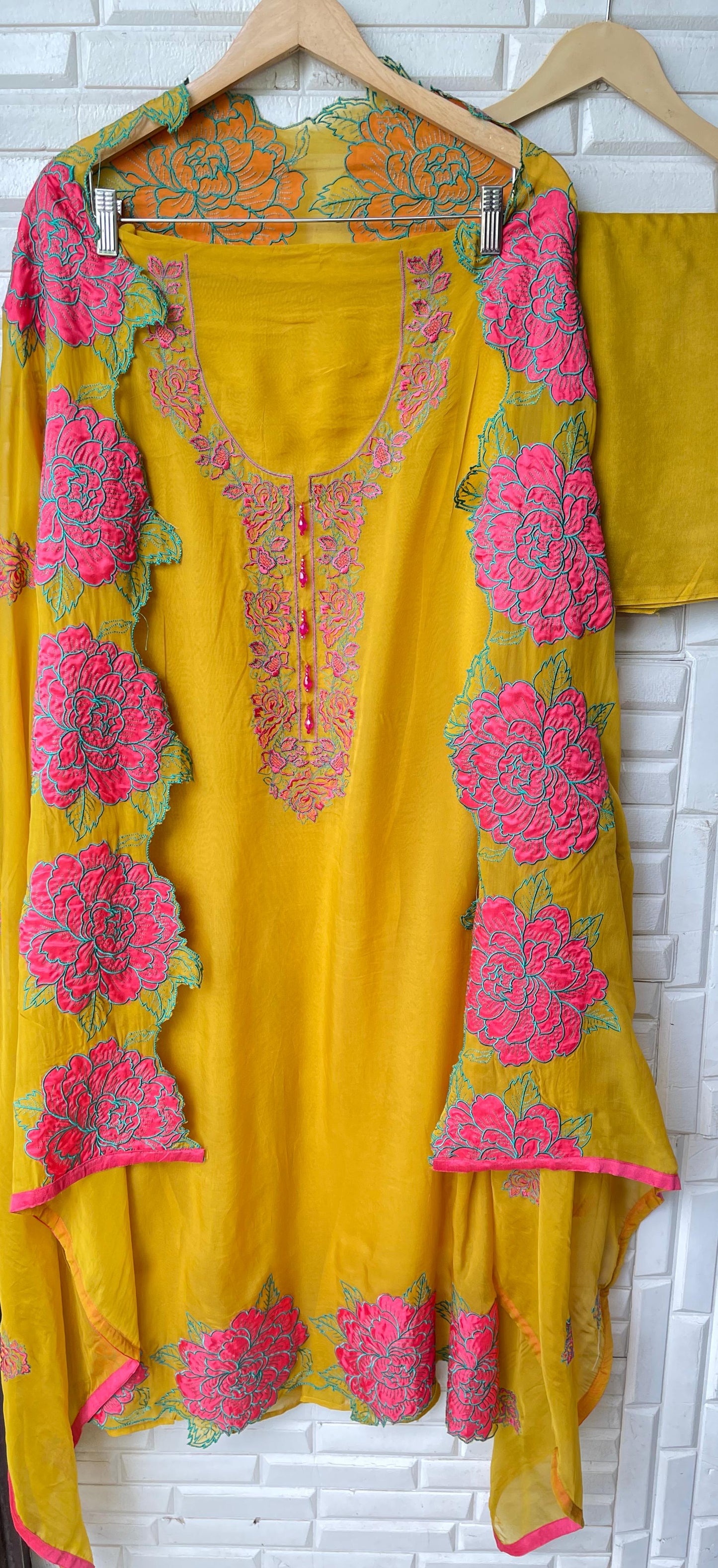 Organza unstitched ladies suit Rc17502