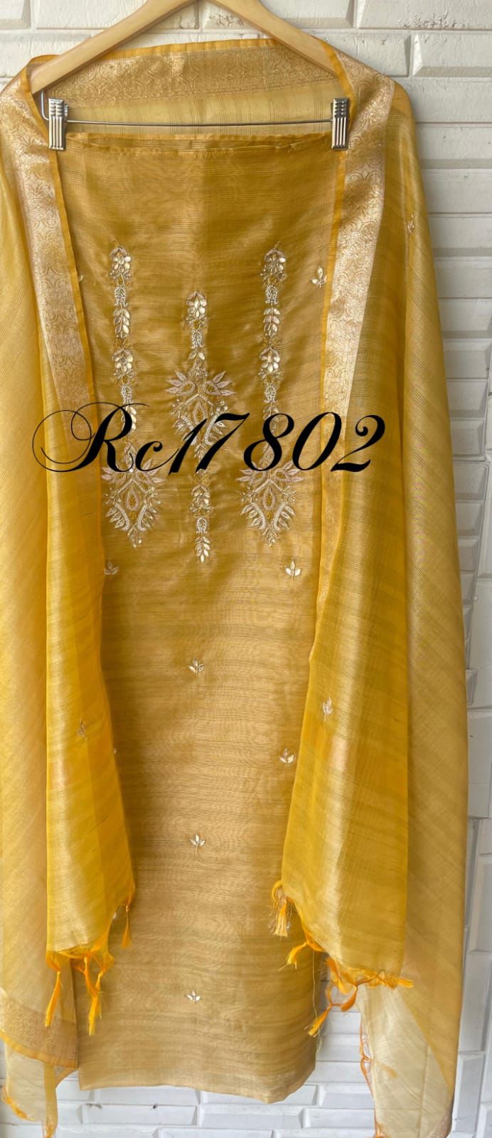 Shimmer linen silk unstitched ladies suit Rc17802 (a)