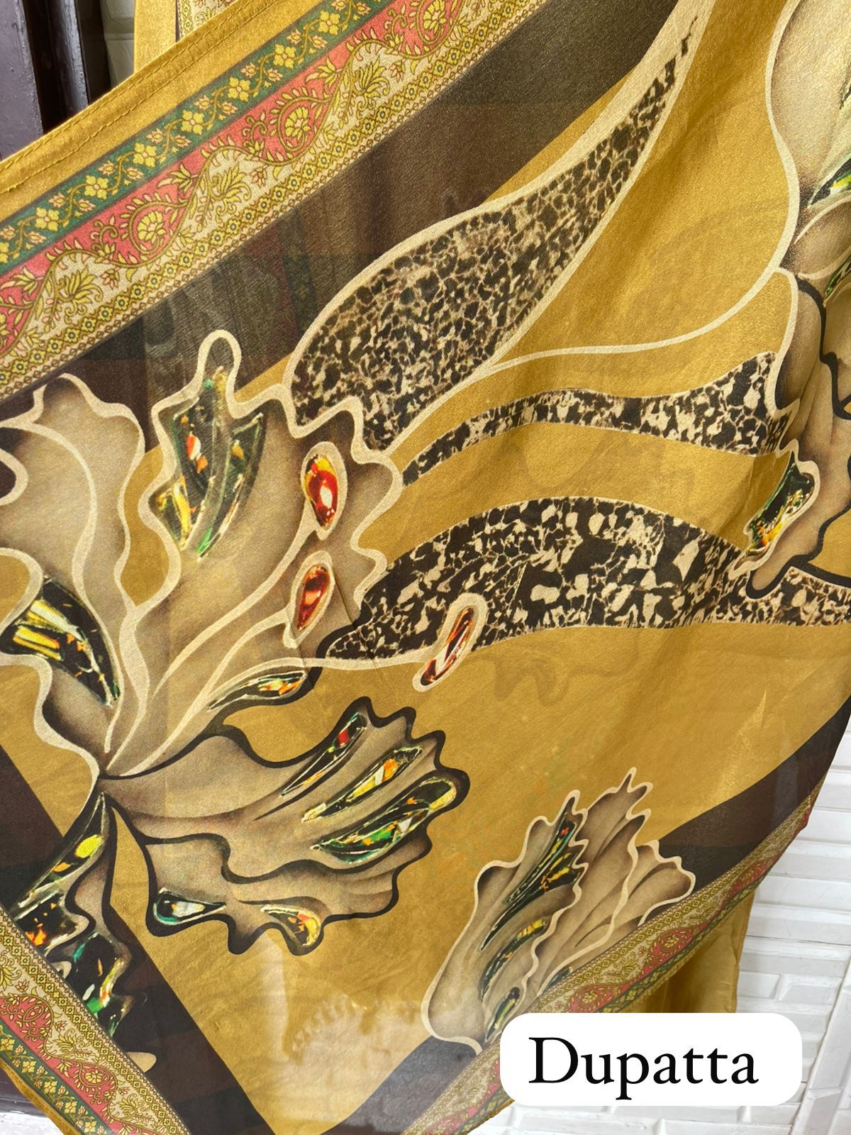 Shimmer silk unstitched ladies suit Rc17766