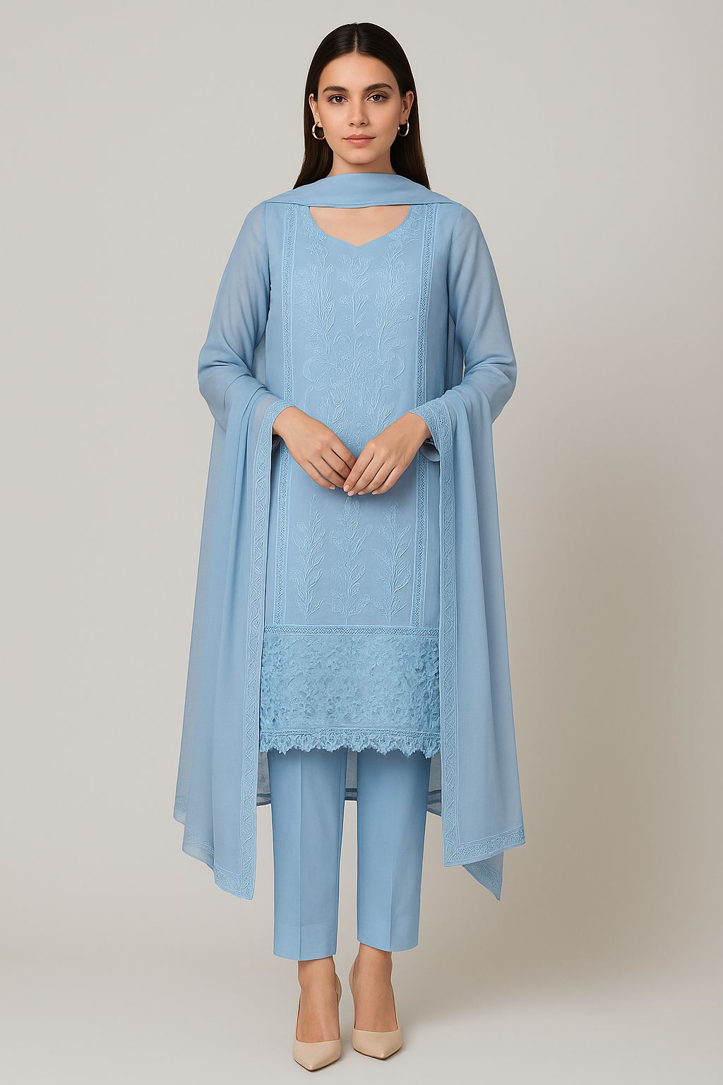 Organza unstitched ladies suit Rc17831 (b)