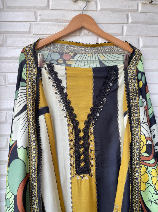 Muslin Silk Unstitched Ladies suits Rc 16002