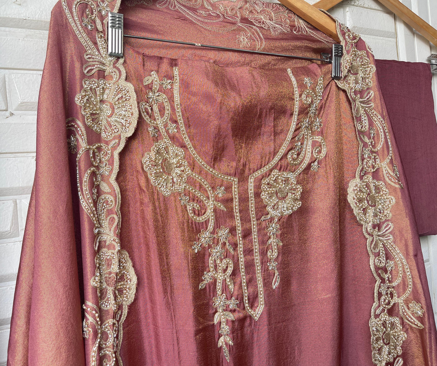 Shimmer silk unstitched ladies suit Rc17846 (b)