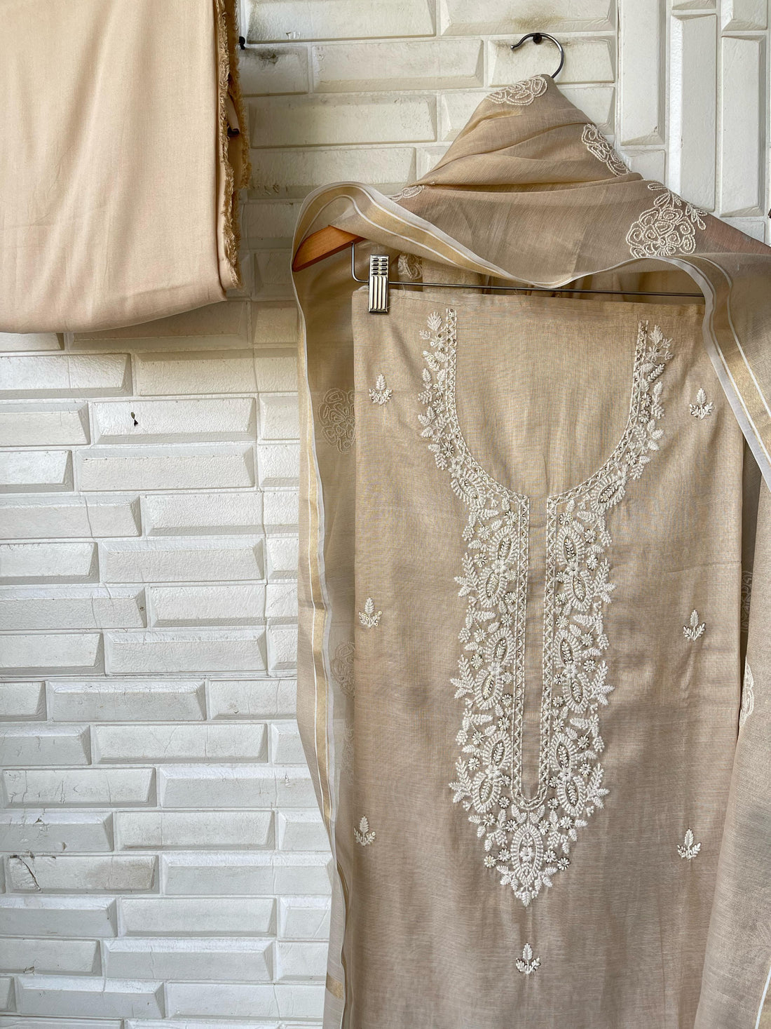 Shimmer silk unstitched suit — RoyalChicByPriti