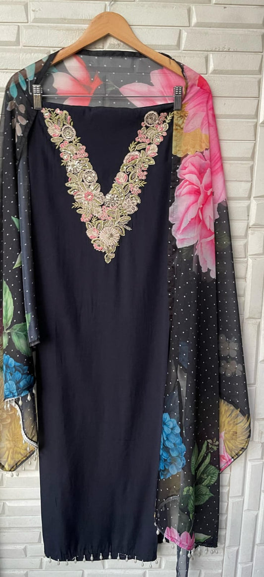 Cotton Silk Unstitched Ladies Suit Rc16742(a)