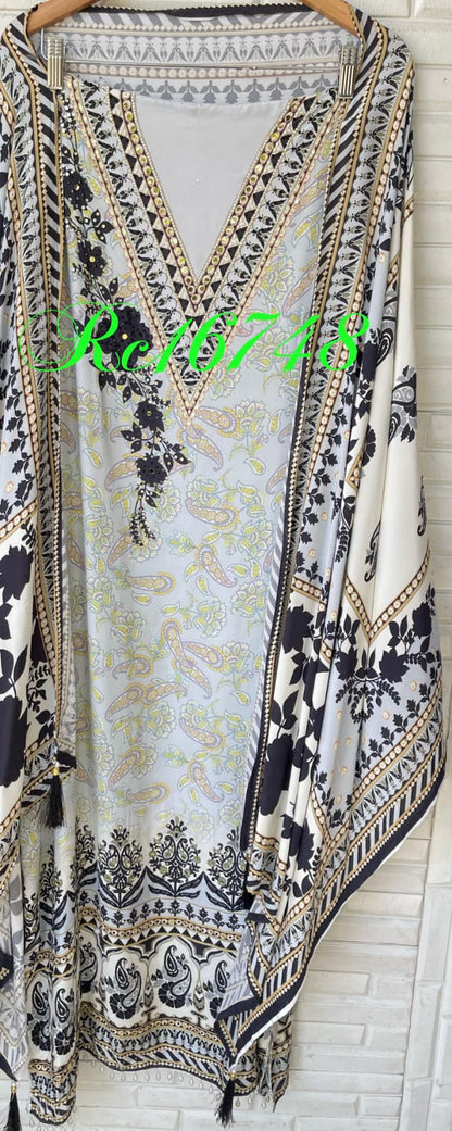 Muslin Unstitched Ladies Suit Rc16748