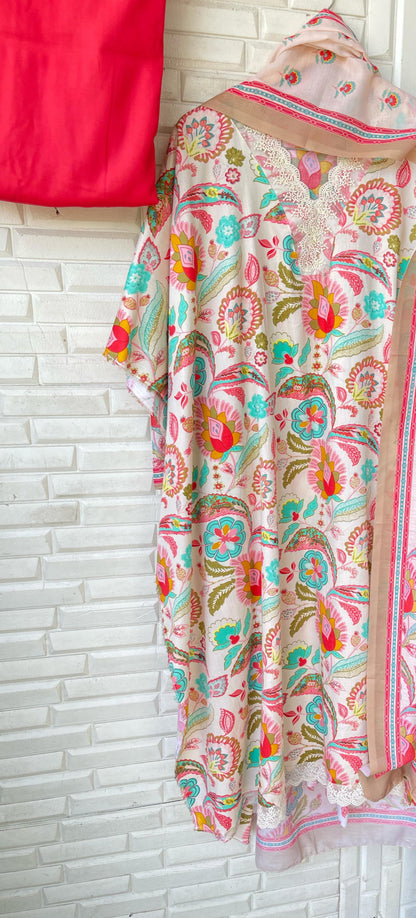 Cotton Unstitched Ladies Suit Rc16752