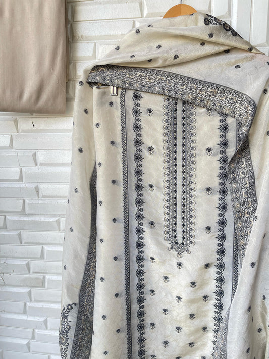 Shimmer Silk Unstitched Ladies Suit Rc16757