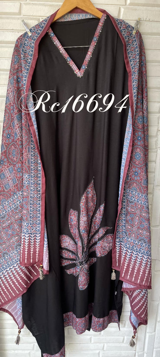Fine Cotton Unstitched Ladies Suit RC-16694 – view 2