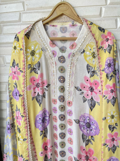 Muslin Unstitched Ladies Suit Rc16697