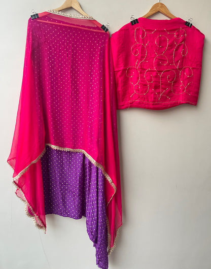 Pure Banarasi Silk Woven Unstitched Suit Set with Cutdana Pearl Work (Karwachauth Special)