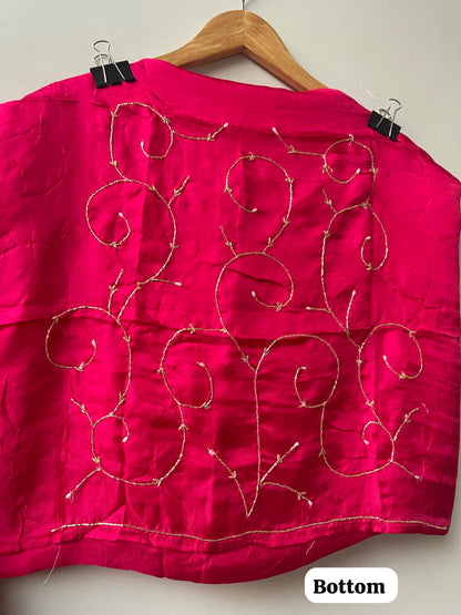 Pure Banarasi Silk Woven Unstitched Suit Set with Cutdana Pearl Work (Karwachauth Special)