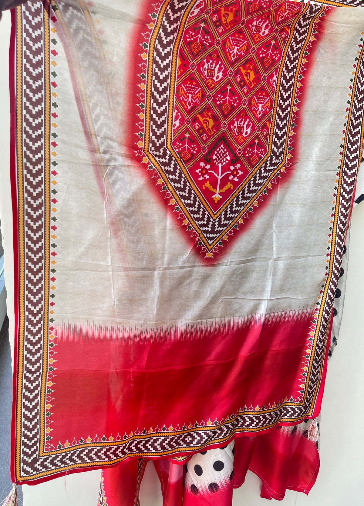 Festive Pure Silk Printed Resham & Zari Embroidered Unstitched Suit Set with Dupatta