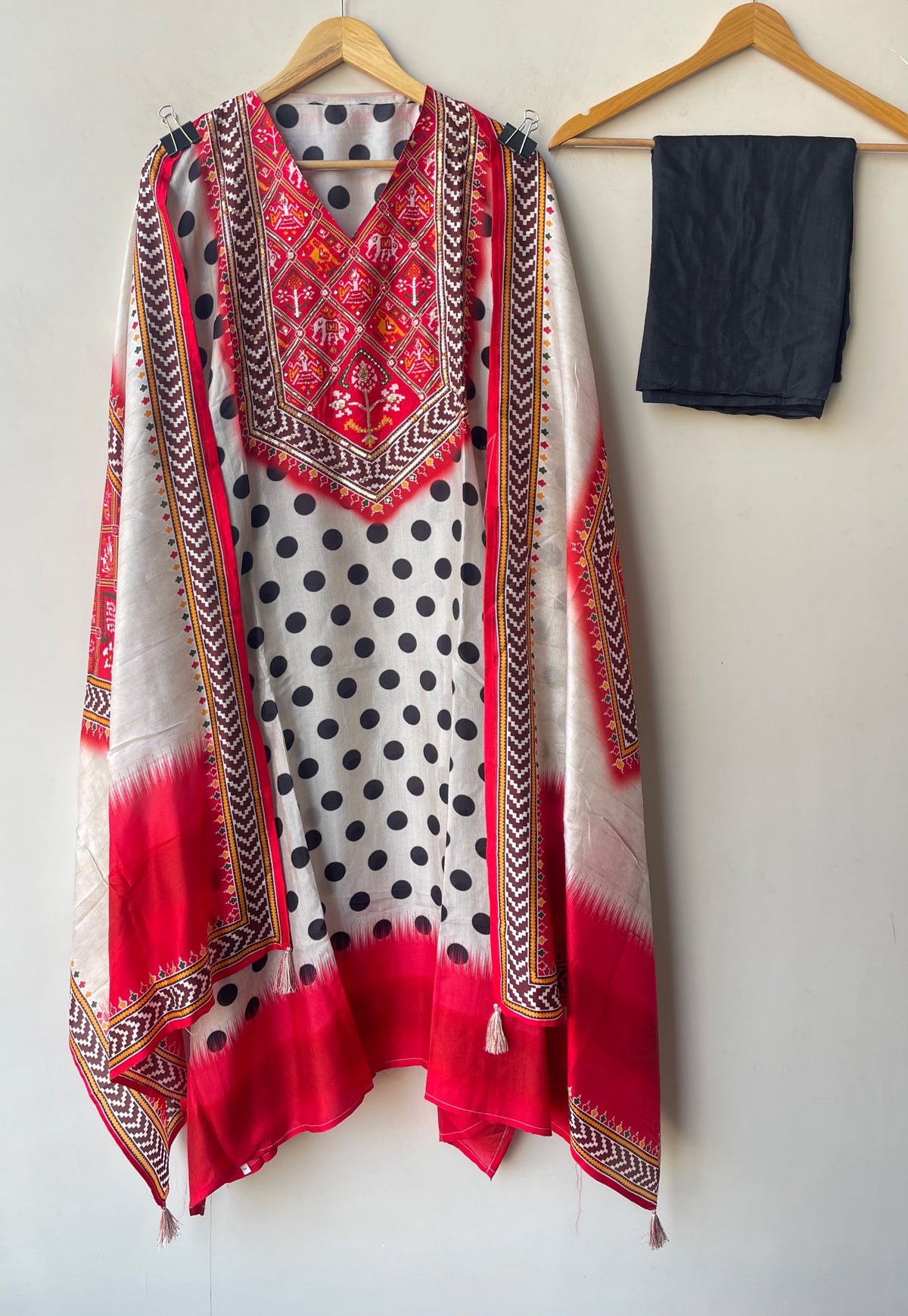 Festive Pure Silk Printed Resham & Zari Embroidered Unstitched Suit Set with Dupatta