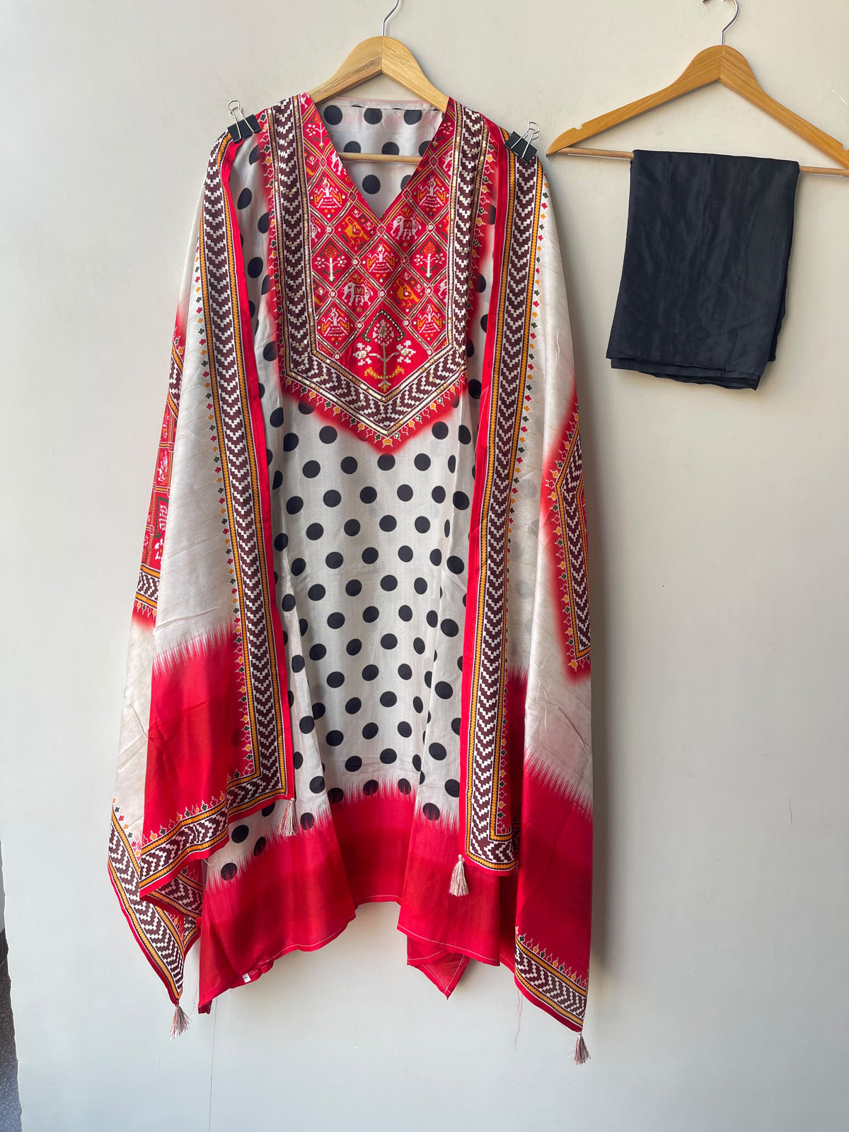 Festive Pure Silk Printed Resham & Zari Embroidered Unstitched Suit Set with Dupatta