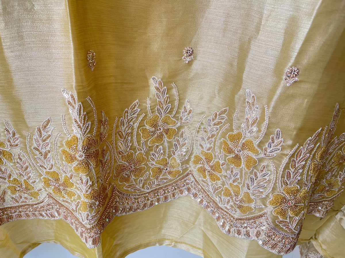 Festive Pure Giraffe Shimmer Silk Resham & Sequence Embroidered Unstitched Suit Set with Dupatta