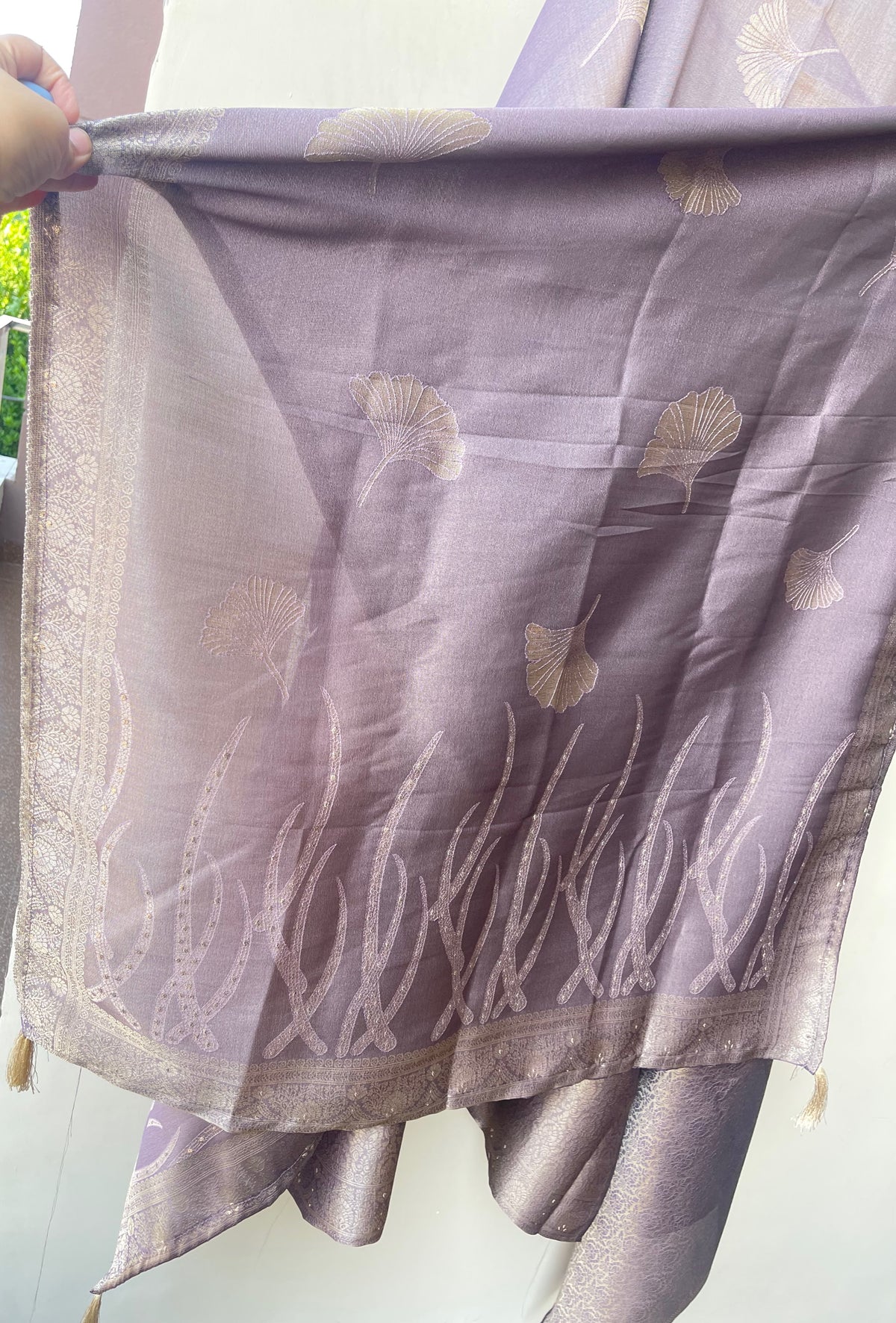 Festive Banarsi Self Giraffe Shimmer Silk Resham & Zari Embroidered Unstitched Suit Set with Dupatta