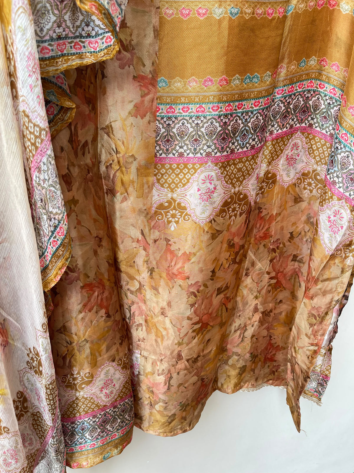 Festive Organza Tuile Printed Pearl Work Unstitched Suit Set with Chiffon Dupatta