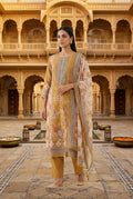 Festive Organza Tuile Printed Pearl Work Unstitched Suit Set with Chiffon Dupatta
