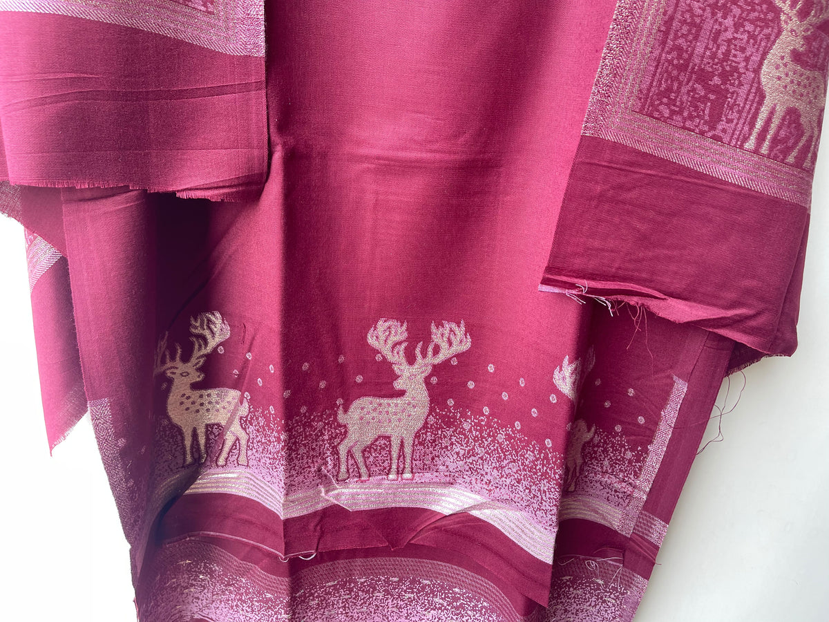 Winter Pashmina Woolen Zari Resham Weaving Printed Unstitched Suit Set