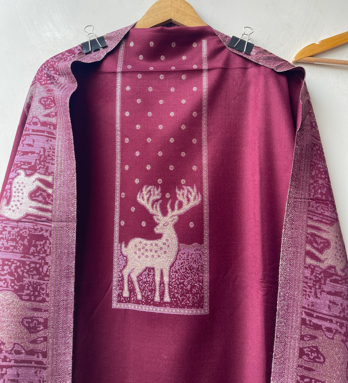 Winter Pashmina Woolen Zari Resham Weaving Printed Unstitched Suit Set