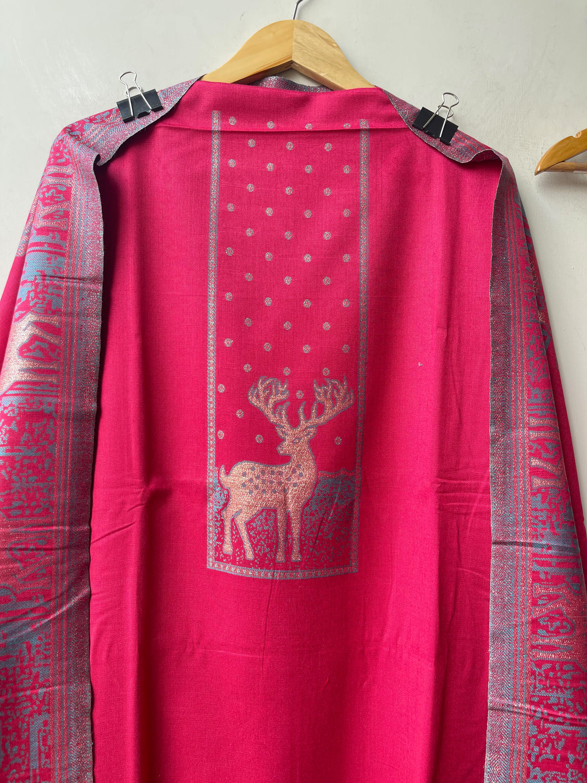 Winter Pashmina Woolen Zari Resham Weaving Printed Unstitched Suit Set