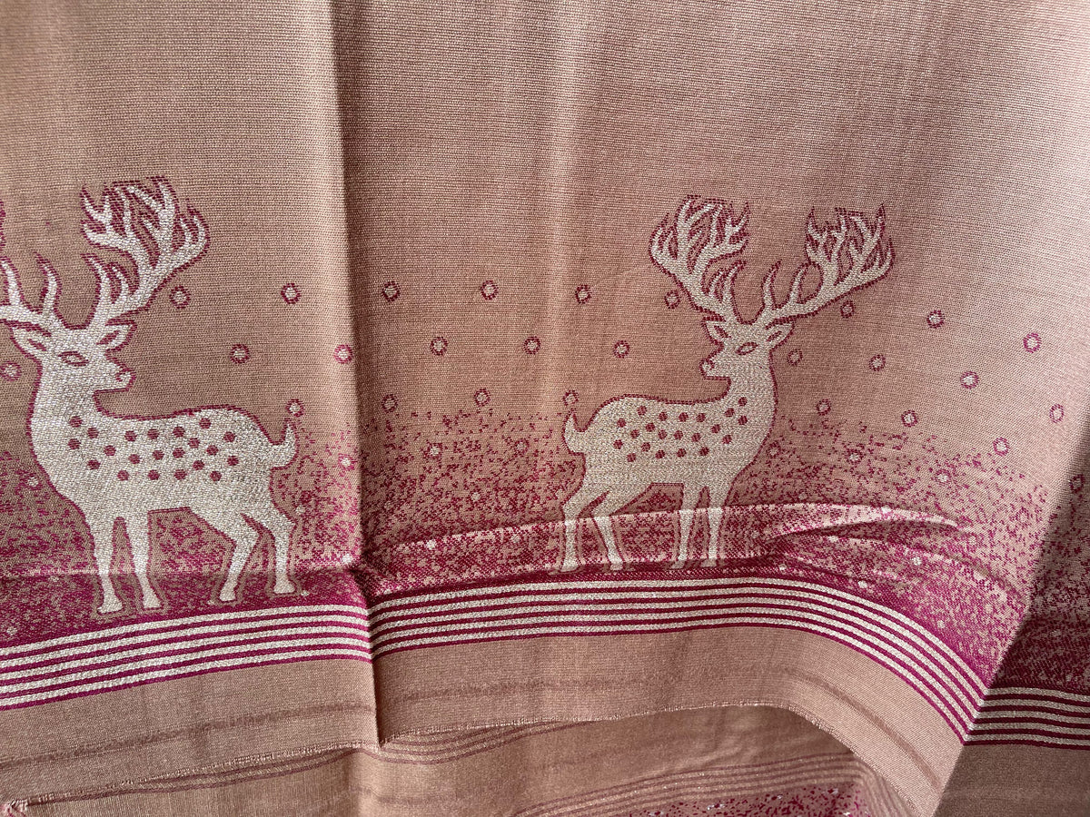 Winter Pashmina Woolen Zari Resham Weaving Printed Unstitched Suit Set