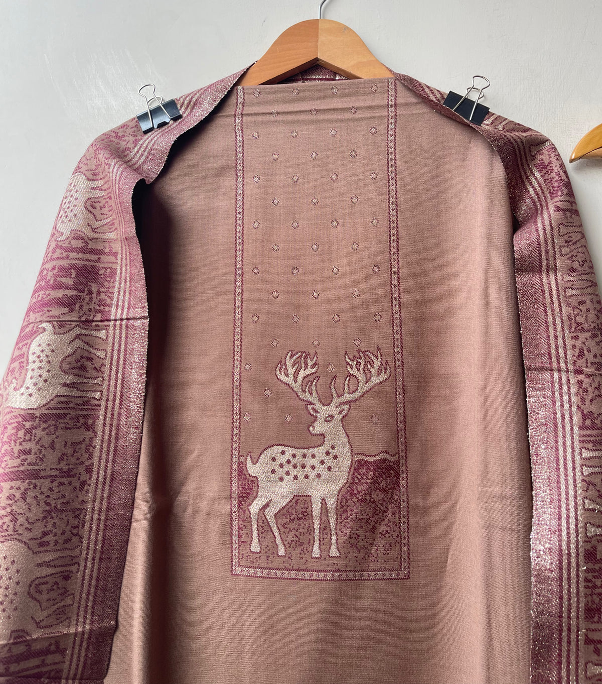 Winter Pashmina Woolen Zari Resham Weaving Printed Unstitched Suit Set
