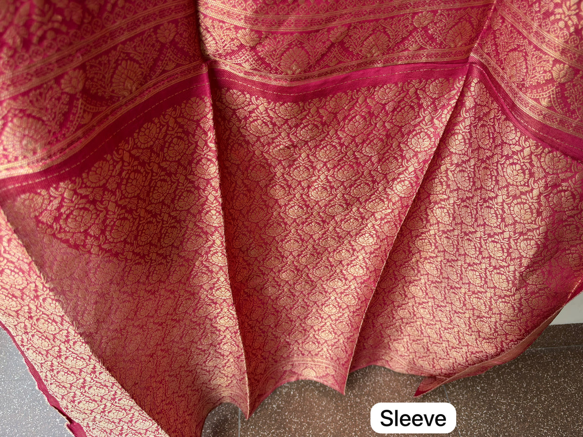 Banarasi Silk Woven Resham Sequin Embroidered Unstitched Suit Set with Dupatta