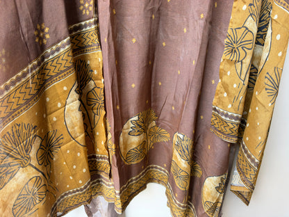 Pure Crepe Hand Embroidered Unstitched Suit Set with Pure Chinon Dupatta