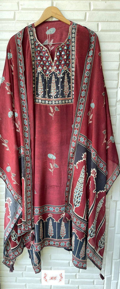 Pure Satin Silk Unstitched Suit Rc15486