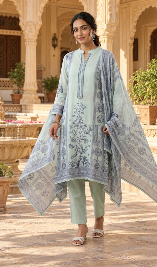 Organza Tuile printed ladies unstitched suit Rc19344