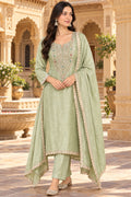 Shimmer Silk Kutdanna Embroidered unstitched ladies suit set