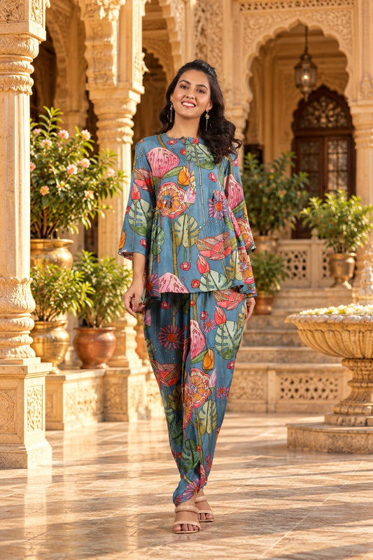 Pure Muslin Ready To Wear Co-ord Set RC-12147