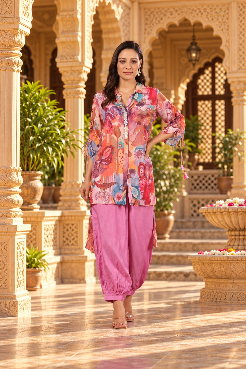 Pure Muslin Ready To Wear Co-ord Set RC-12145