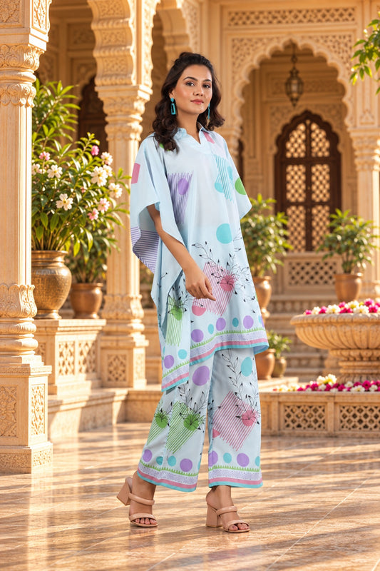 Muslin Cotton Ready To Wear Co-ord Set RC-12141