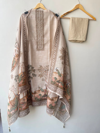 Shimmer linen printed ladies unstitched suit Rc18951