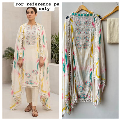 Mul chanderi printed ladies unstitched suit Rc19237 (b)