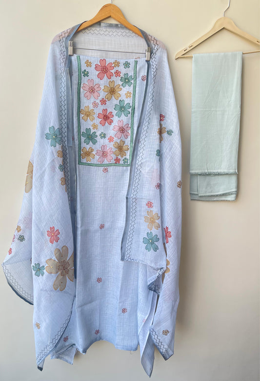 Pure Linen Printed Ladies Unstitched Suit RC-18703