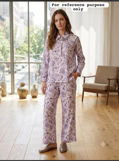 Muslin cotton printed ladies stitched coord set Rc19106