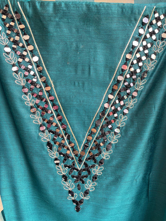 Chanderi silk unstitched ladies suit Rc17837 (a)