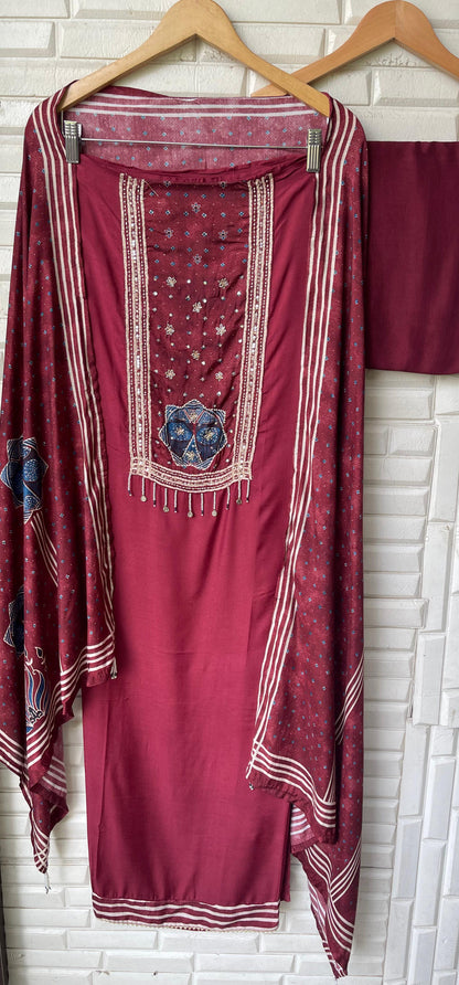 Muslin unstitched ladies suit Rc17648