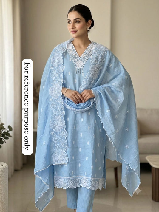 Mul chanderi unstitched ladies suit Rc18946