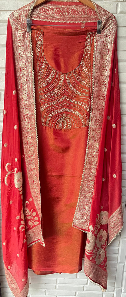 Shimmer silk unstitched ladies suit Rc17789 (a)