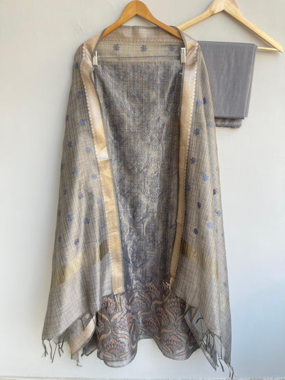 Shimmer linen unstitched ladies suit Rc18845