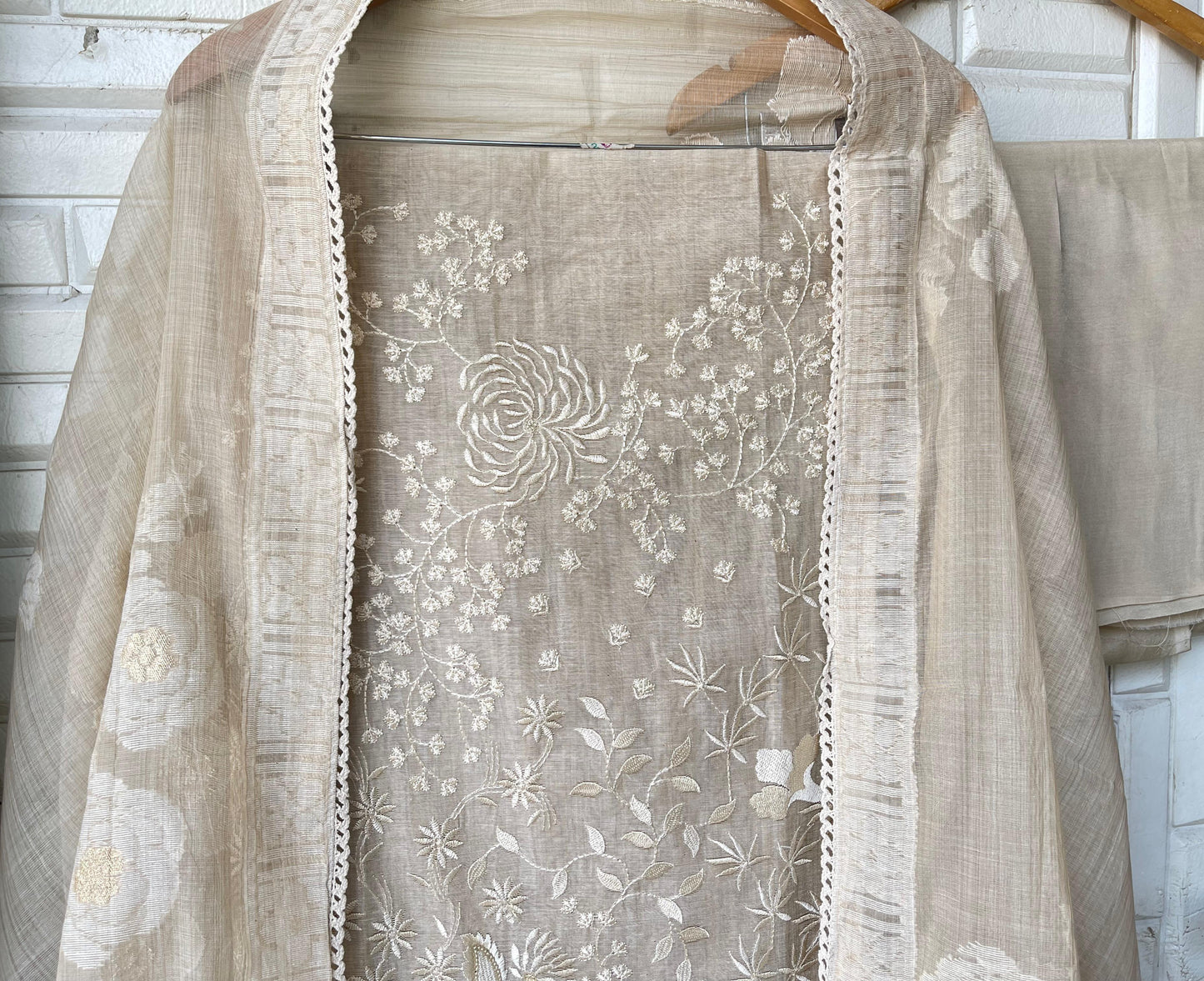 Fully Resham Embroidered Unstitched Mul Chanderi Suit RC-18405 – view 4